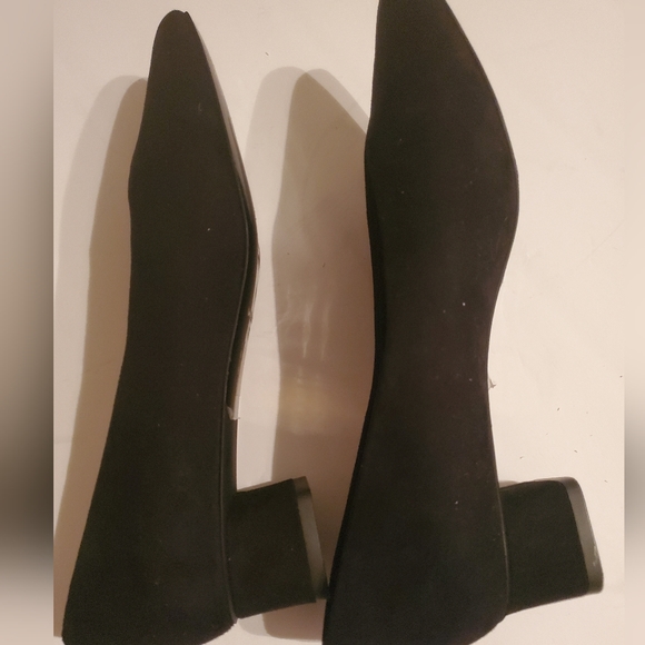 Everlane Black Leather Suede V Heel Pump 7.5 - Picture 9 of 13